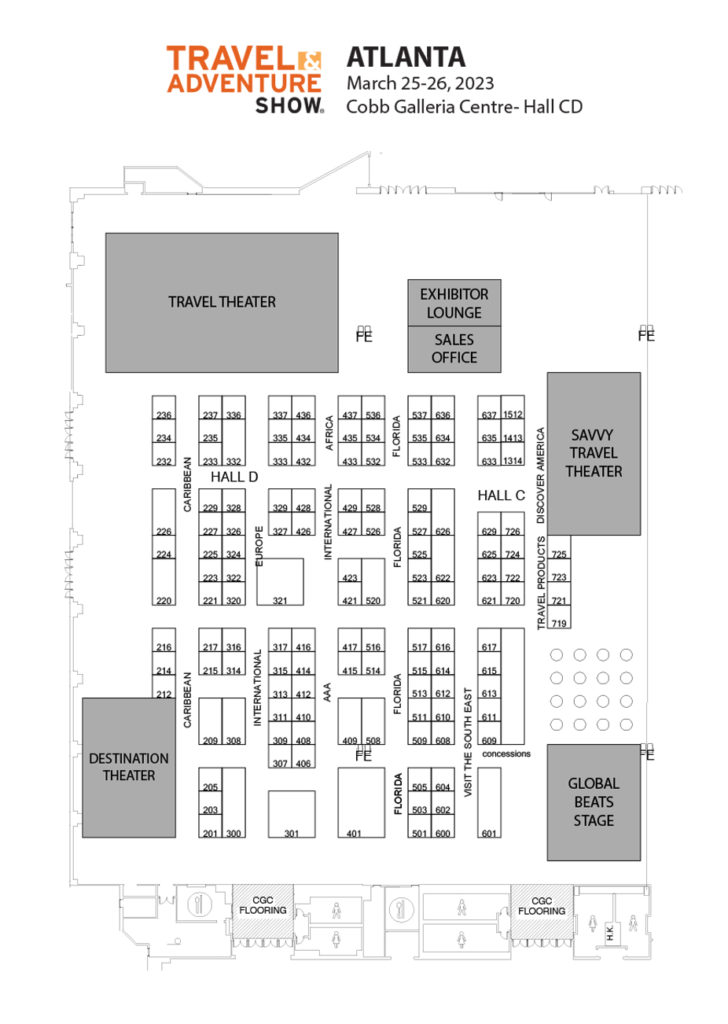 Atlanta Travel Show Floor Plan Travel Shows